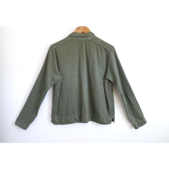 TRANSIT PAR SUCH Linen Blend Utility Army Jacket Made in Italy YOOX 3 L $370 - Picture 5 of 10